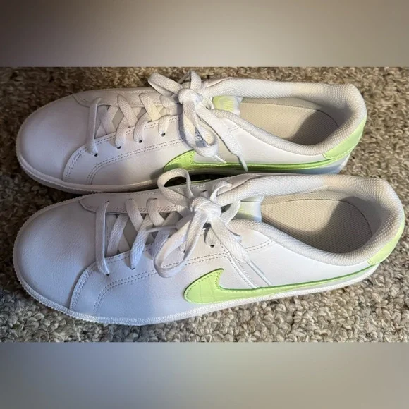 New Nike Women’s Court Royale Trainers White Volt Leather - Picture 5 of 7